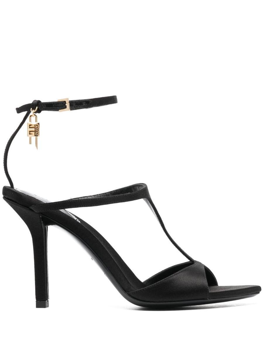 GIVENCHY Black Leather And Fabric Sandal Product Image