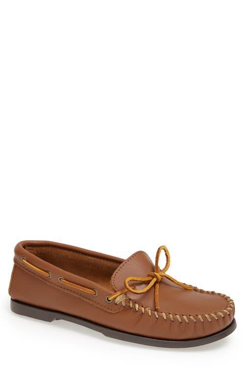 Minnetonka Camp Mocc (Maple Smooth Leather) Men's Slippers Product Image
