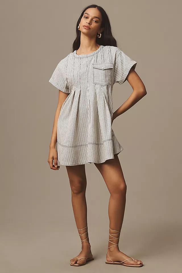 Pilcro Short-Sleeve Denim Mini Swing Dress Product Image