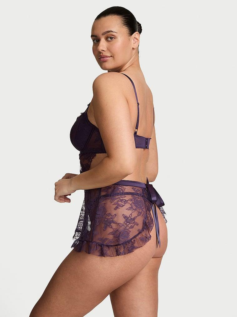Wicked Unlined Rose Lace Apron Set Product Image