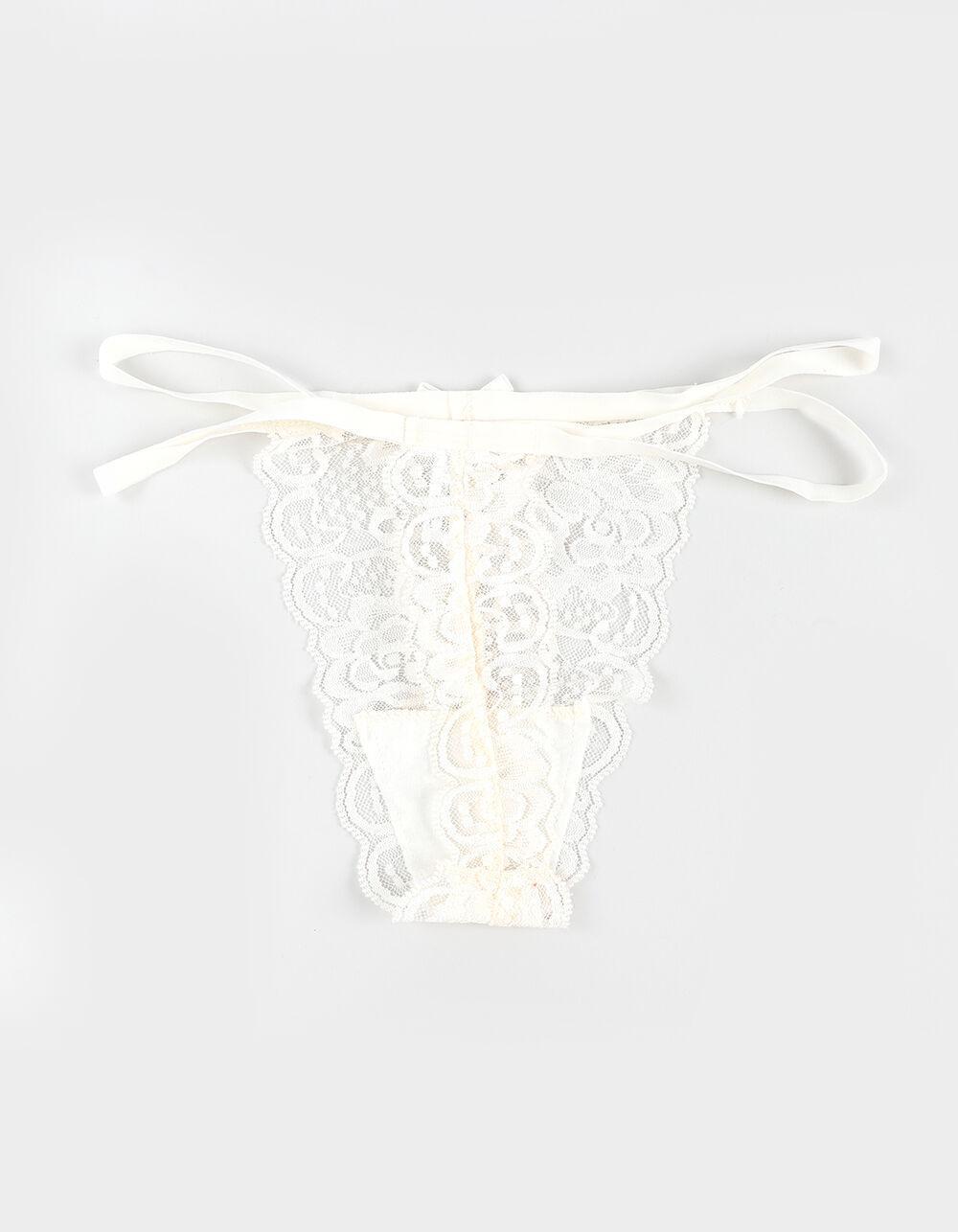 FULL TILT Double Side Strap Lace Thong - RED Product Image