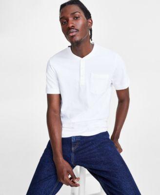 Sun + Stone Mens Everyday Short Sleeve Pocket Henley, Created for Macys Product Image