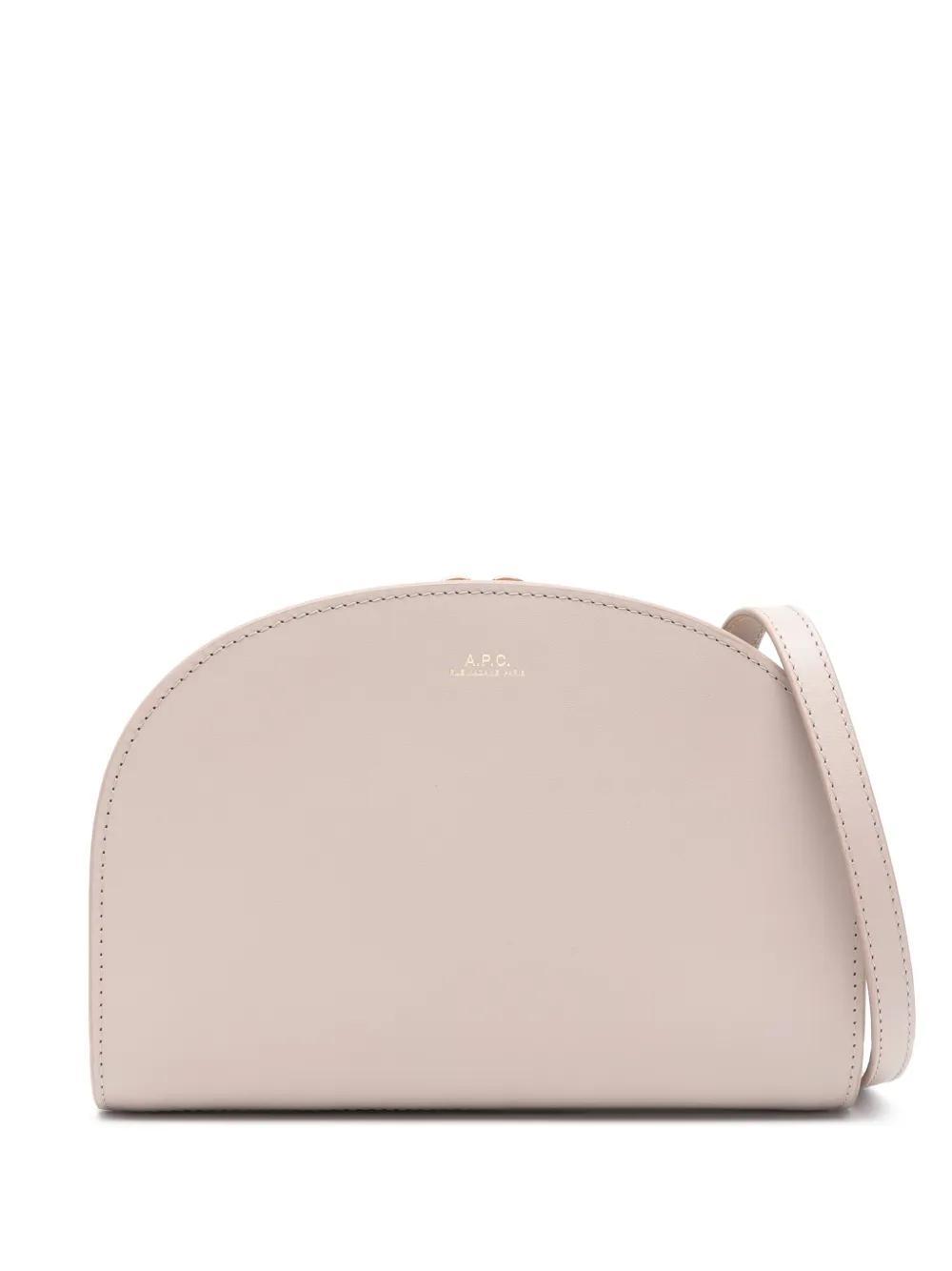 APC Demi Lune Leather Bag In Grey Product Image