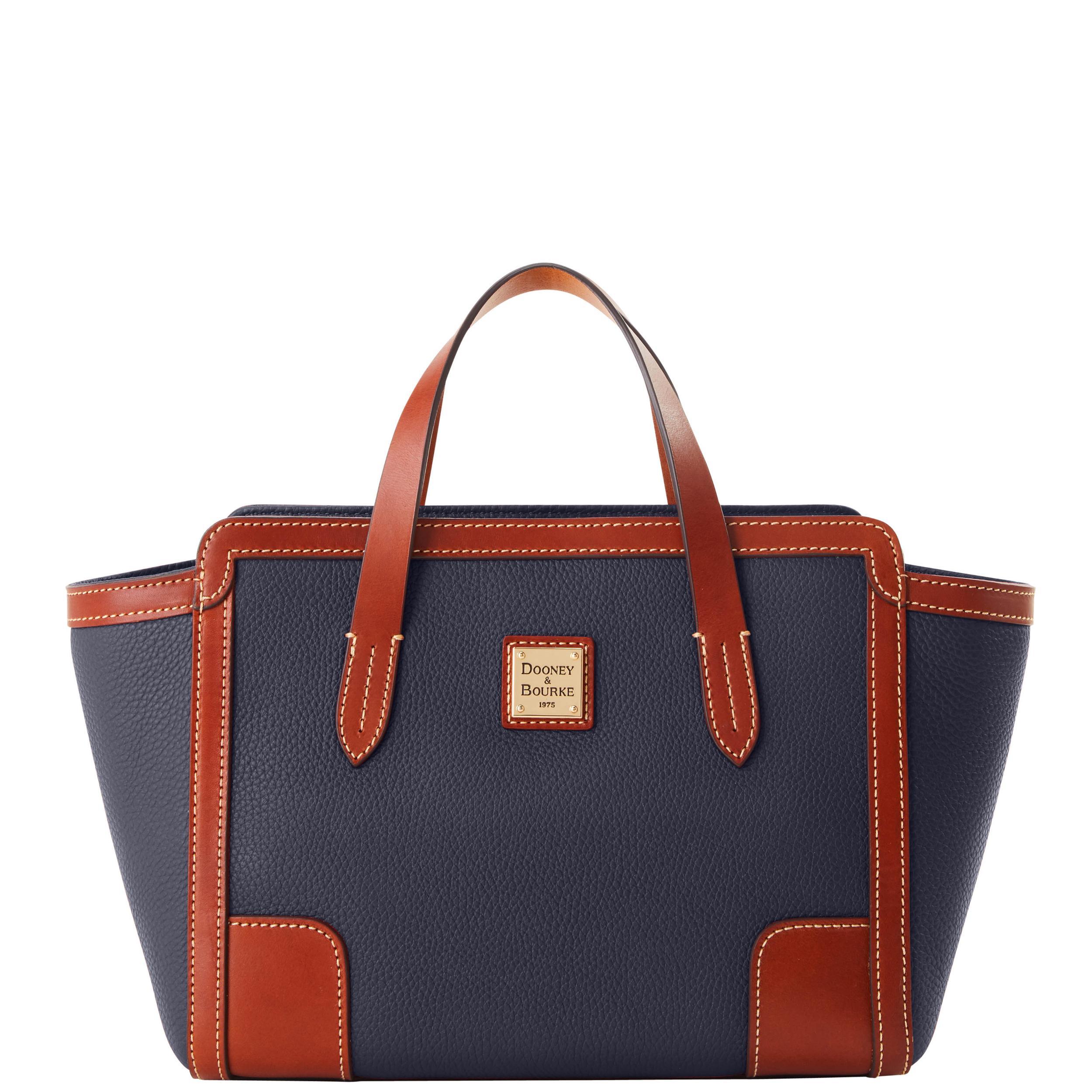 Dooney & Bourke Womens Pebble Grain Small Leather Shopper Bag in Midnight Blue Product Image