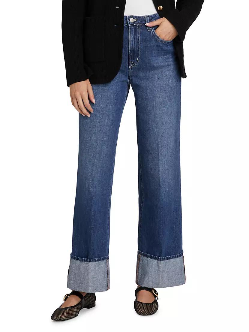 Miley High-Rise Cuffed Wide-Leg Jeans Product Image