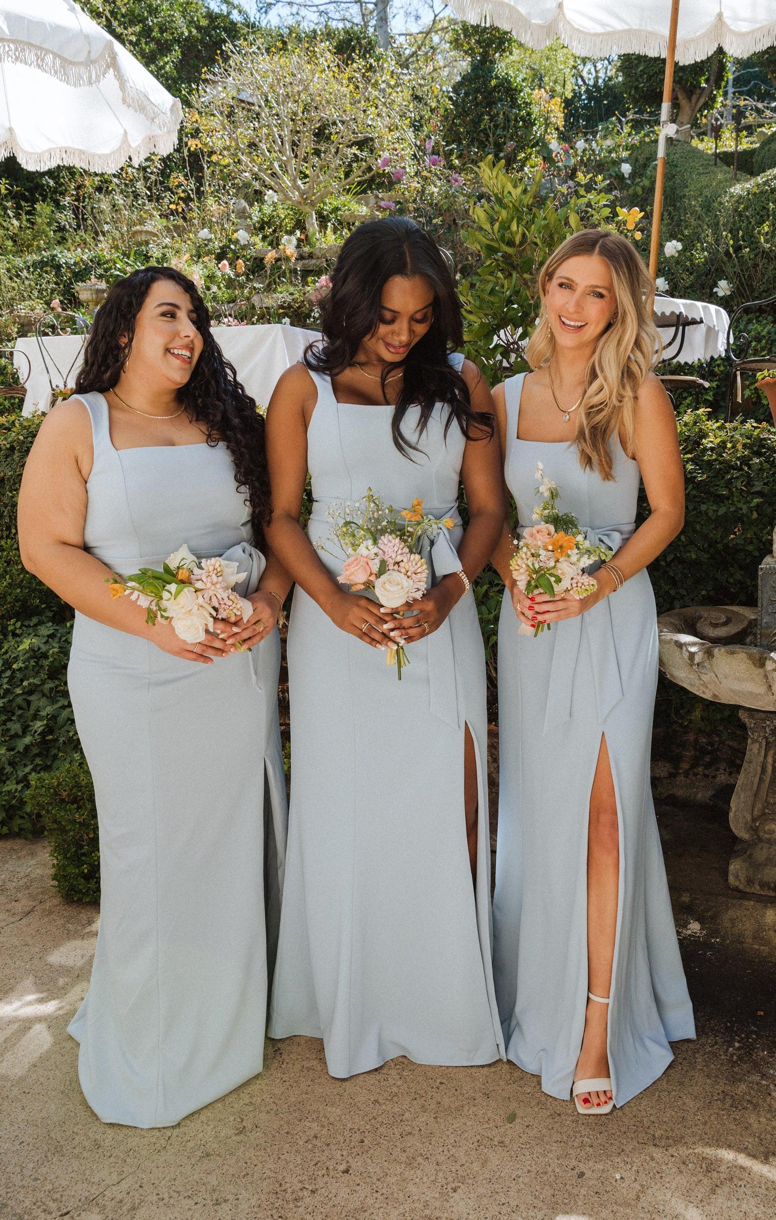 Paris Gown ~ Steel Blue Stretch Product Image