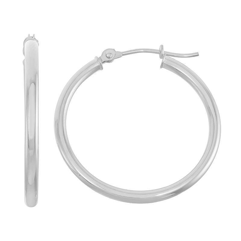 Jordan Blue 14k Gold Tube Hoop Earrings - 25 mm, Women's, Yellow Product Image