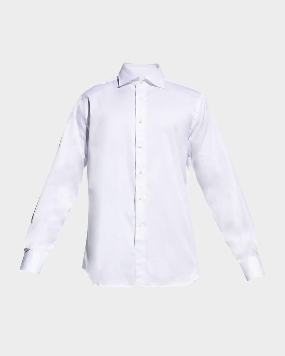 Mens Solid Twill Dress Shirt Product Image