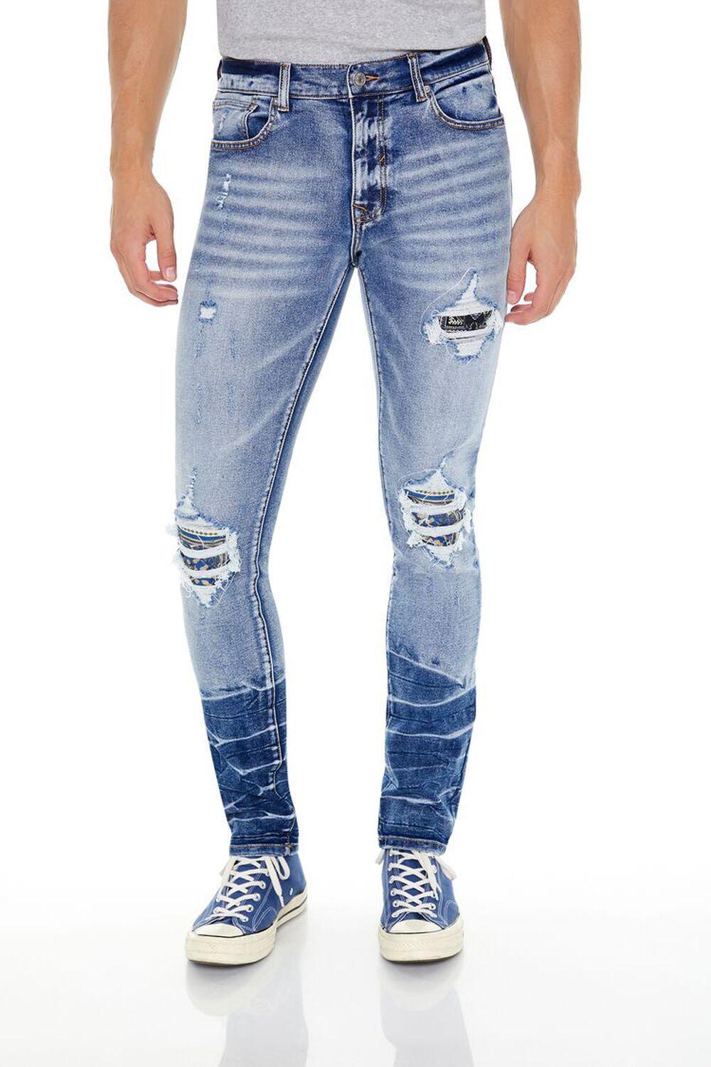 Distressed Acid Wash Skinny Jeans | Forever 21 Product Image