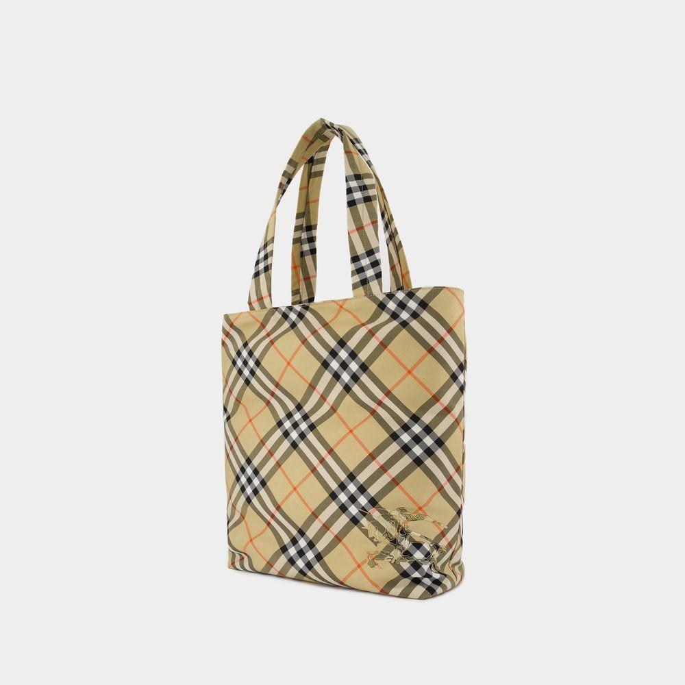 BURBERRY Classic Shopper Bag - Synthetic - Beige In Brown Product Image