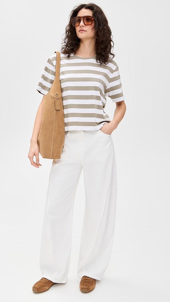 Theory Boxy Crew Ms.Wide Striped Tee | Shopbop Product Image