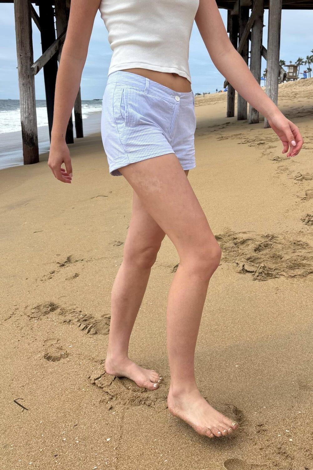 Henley Striped Shorts Product Image