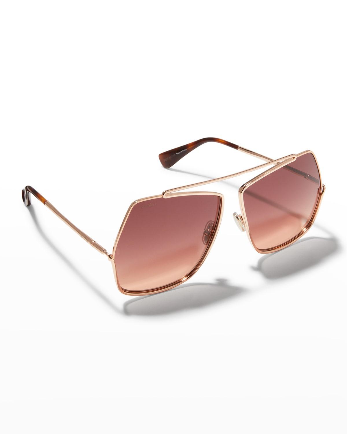 Womens 64MM Geometric Sunglasses Product Image