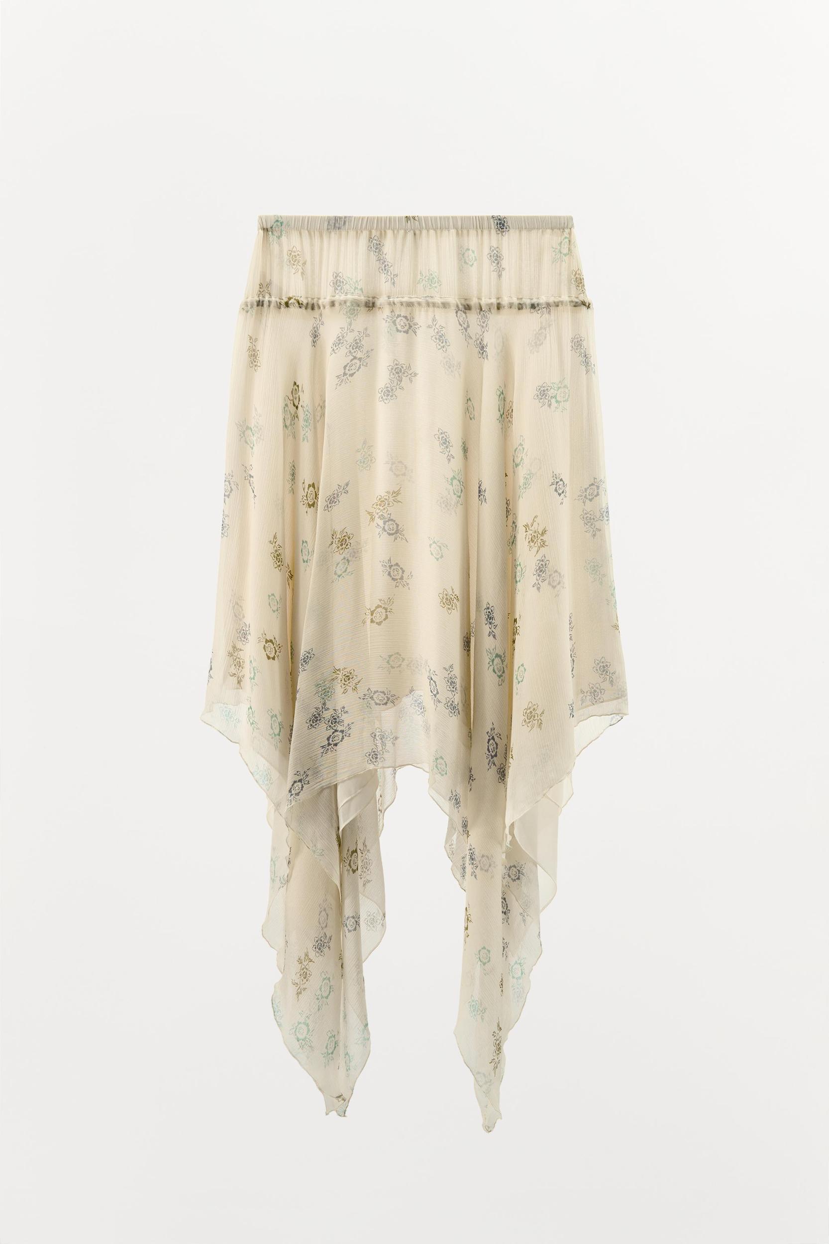 PRINTED ASYMMETRIC SKIRT Product Image