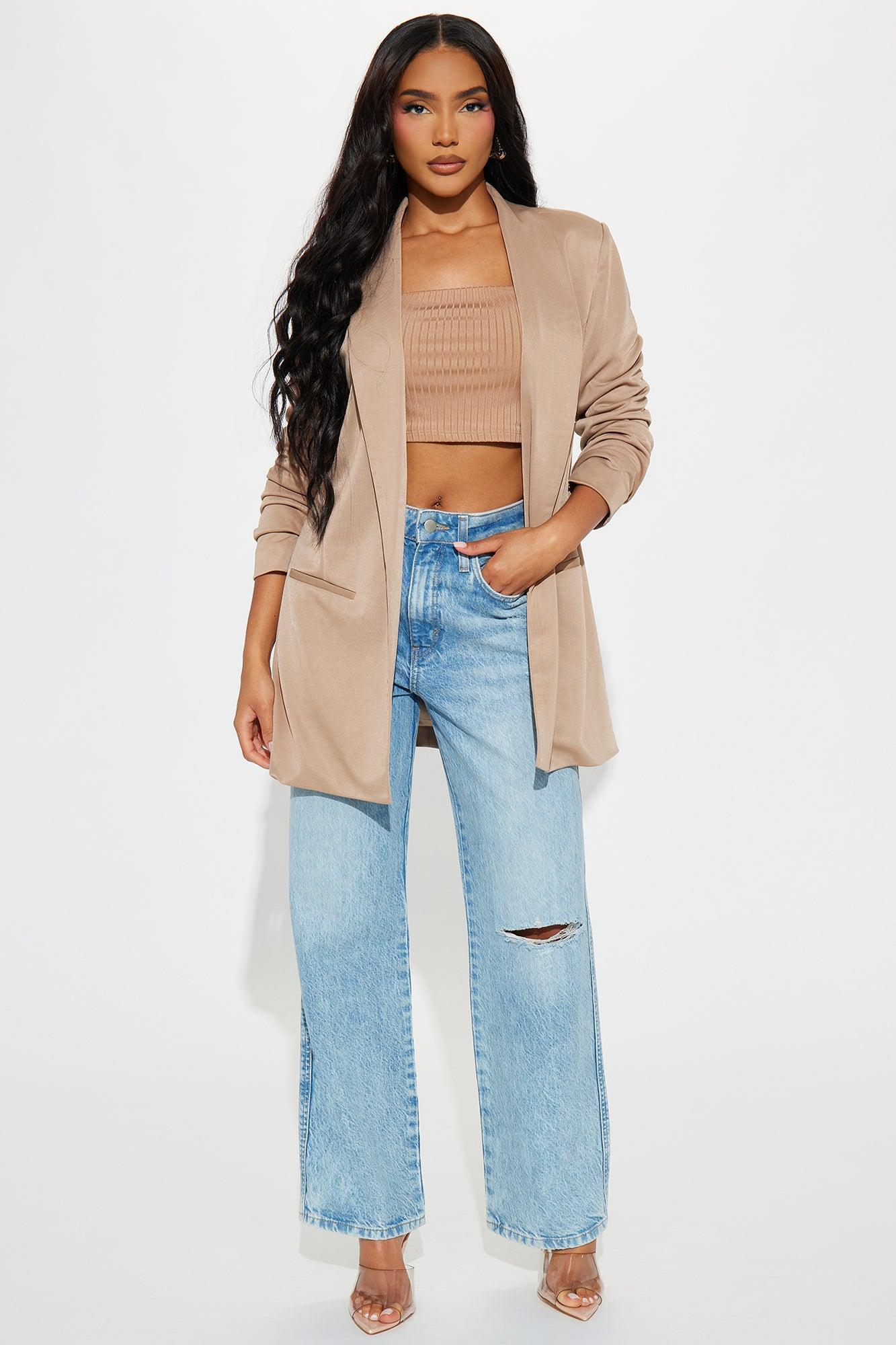 The Harlow Blazer - Taupe Product Image