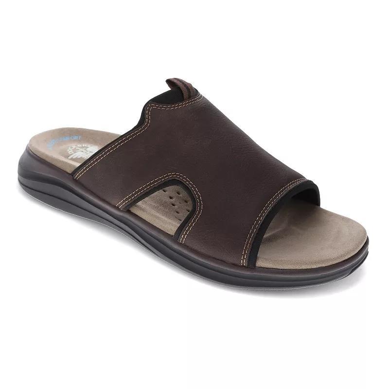 Dockers® Barlin Men's Slide Sandals, Size: 9 Wide, Dk Brown Product Image