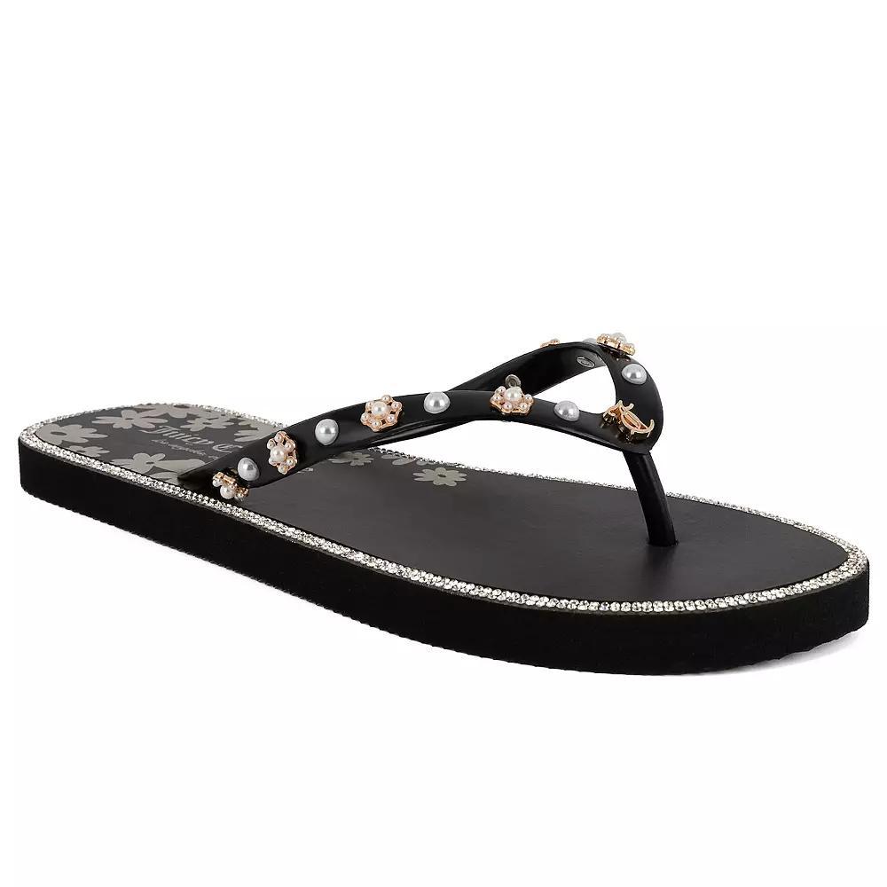 Juicy Couture Sanba Women's Flip Flops, Size: 10, Black Product Image