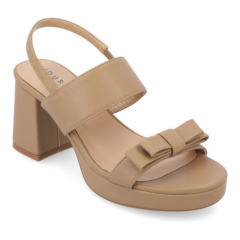 Journee Brookan Women's Block Heel Sandals, Size: 9 Product Image