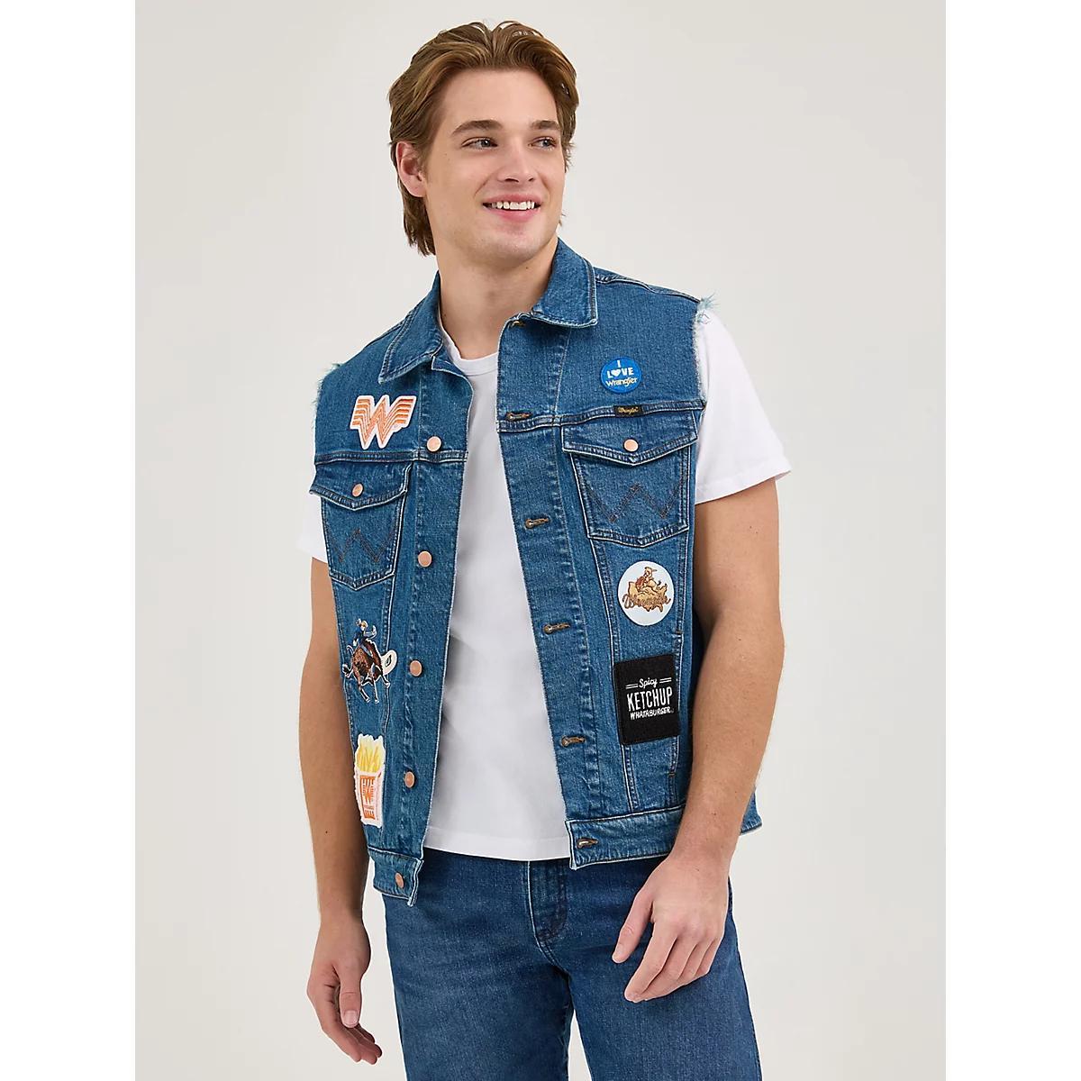 Wrangler x Whataburger Men's Cut-Off Vest | Men's JACKETS & OUTERWEAR | Wrangler® Product Image