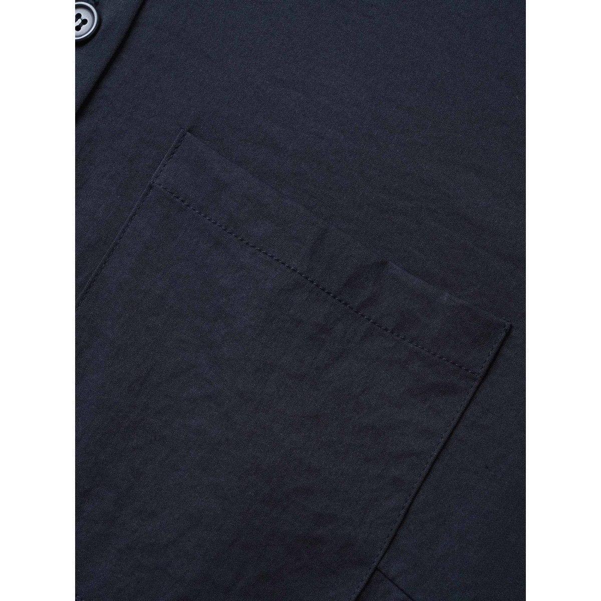 Plus Size Shirt Collar Belted Arc Hem Dress DarkBlue Women At the Office Belted Shirt collar Elbow-length sleeve Curvy BloomChic 18-20/2X Product Image