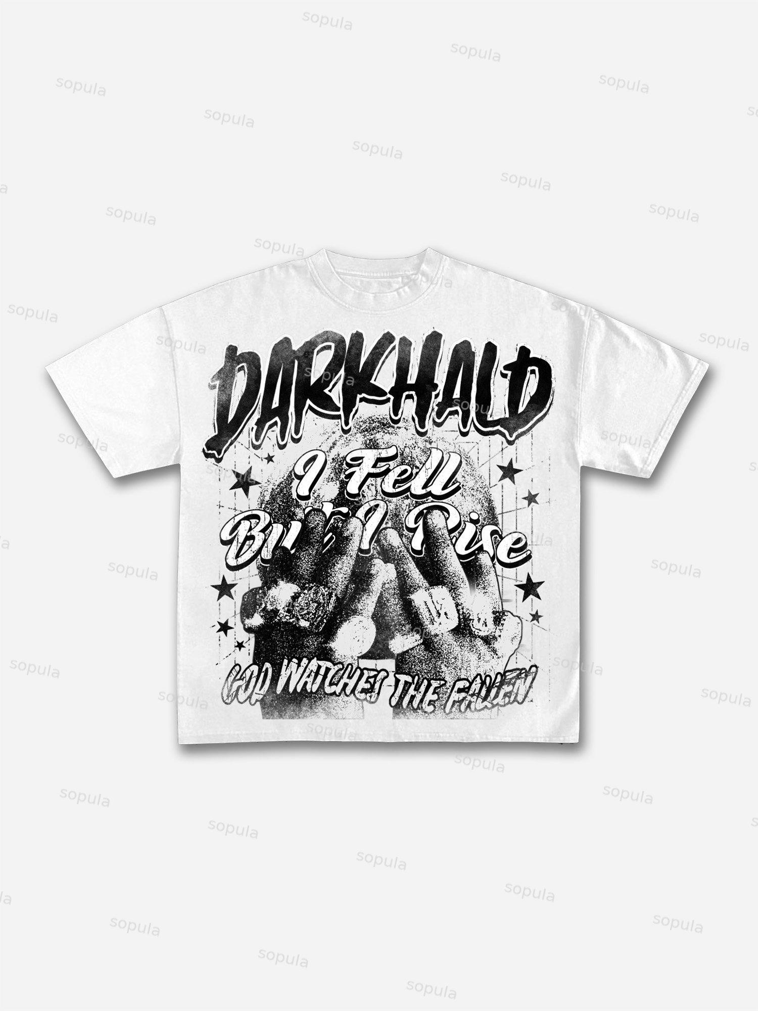 I Fell, But I Rise Street Religion Vintage Graphic Cotton T-shirt Product Image
