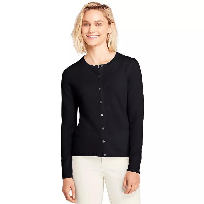 Women's Lands' End Classic Cashmere Cardigan Sweater, Size: Small, Deep  Blue Product Image