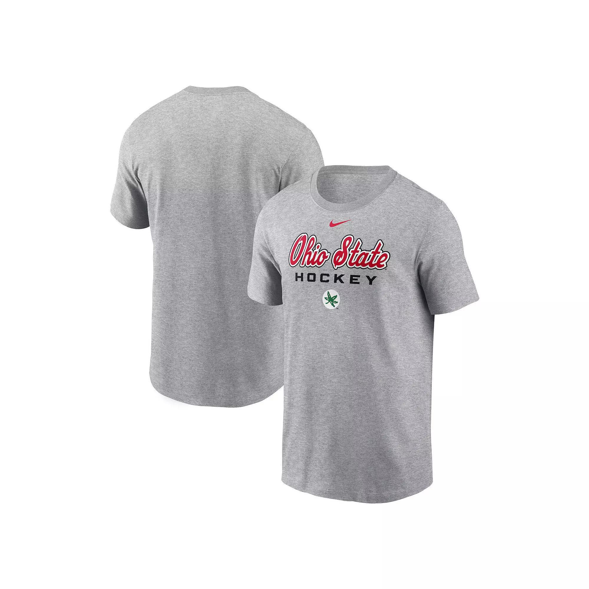 Men's Nike Gray Ohio State Buckeyes Hockey T-Shirt, Size: Medium, Grey Product Image