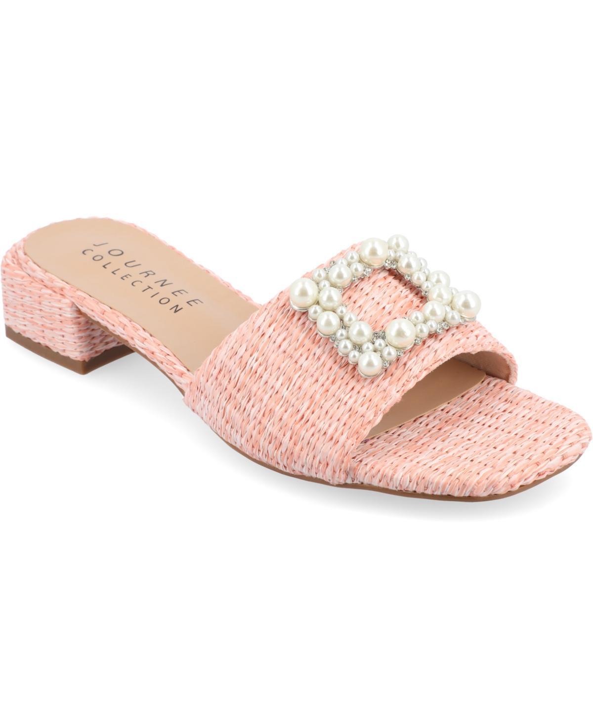 Journee Justina Women's Tru Comfort Foam™ Buckle Sandals, Size: 8.5, Black Product Image