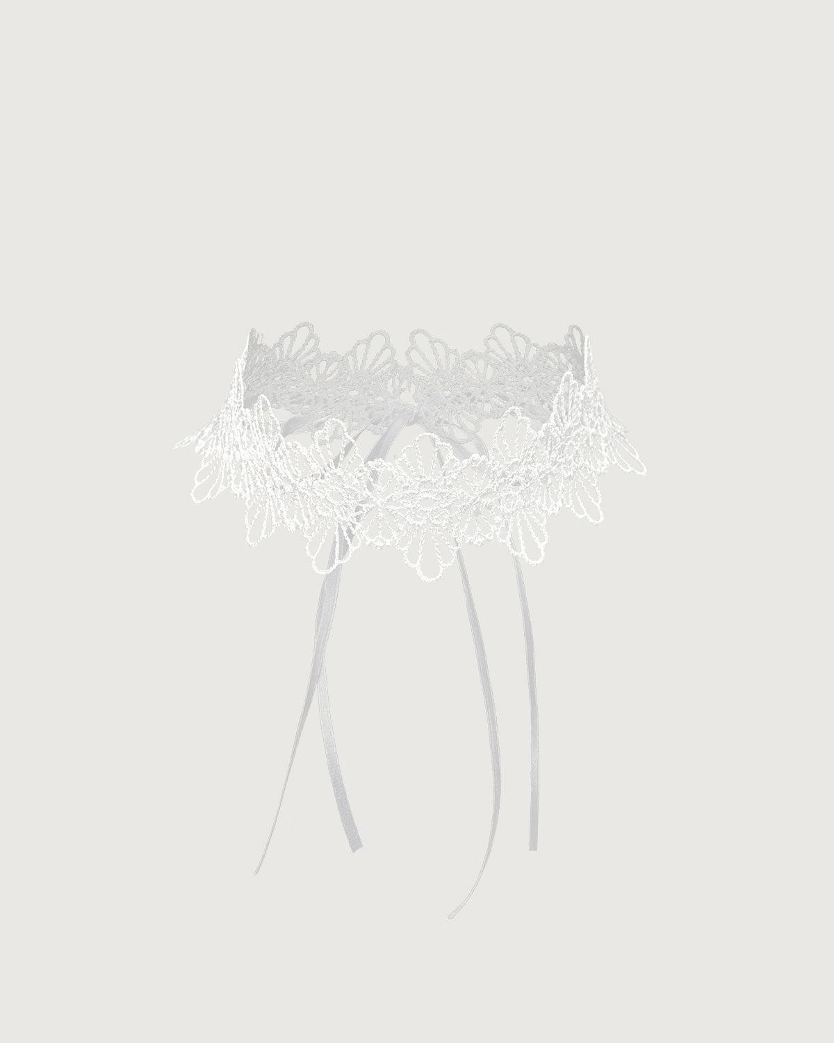 The White Lace Tie Choker Product Image