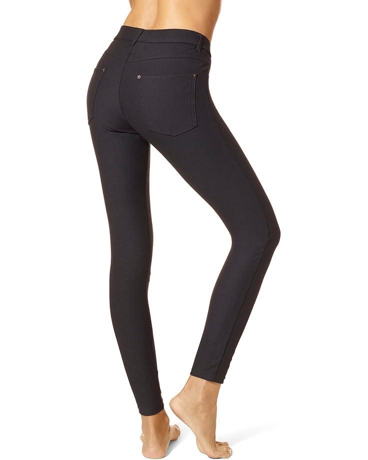 Ripped Knee Denim Leggings Product Image