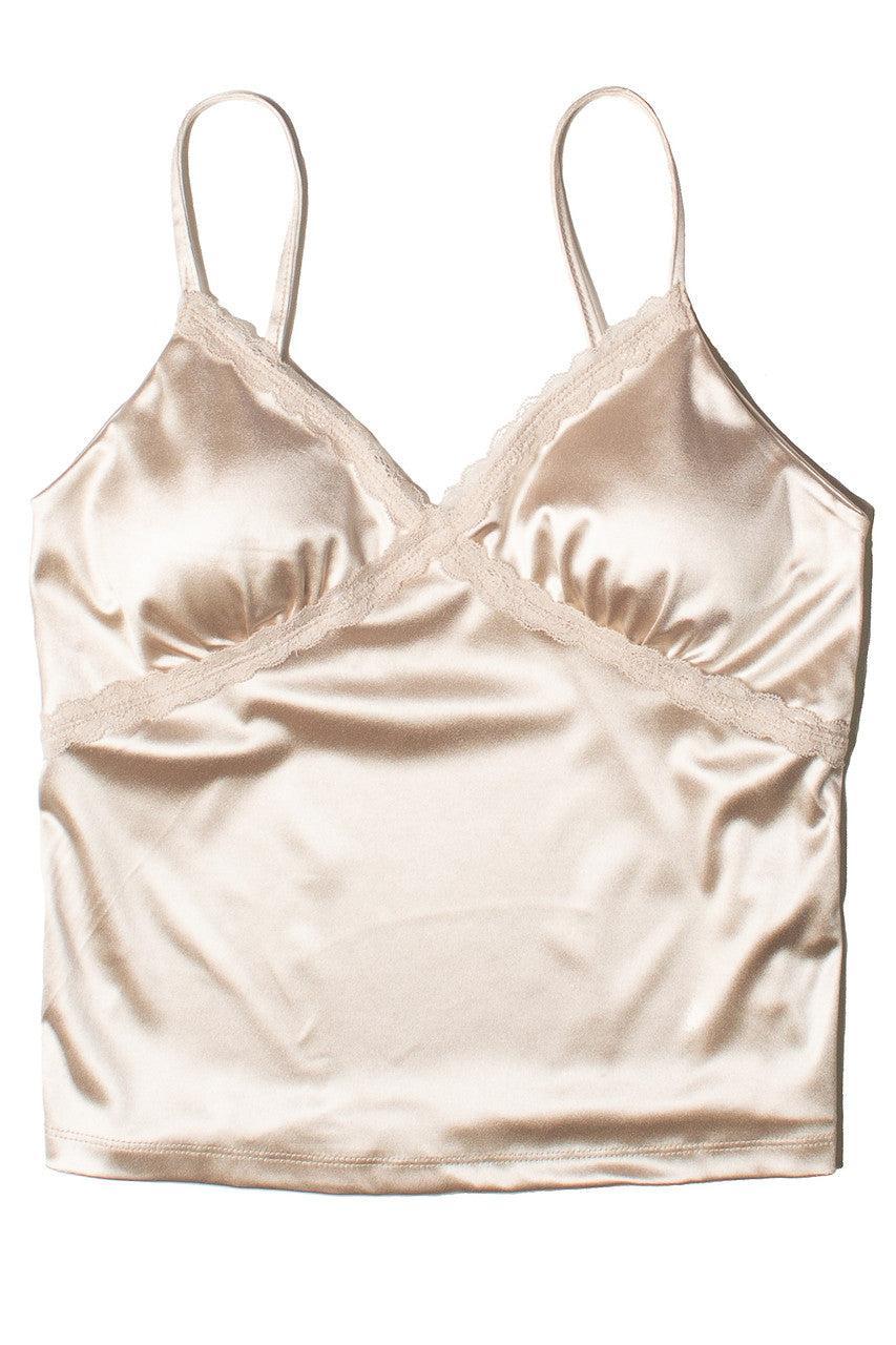 Satin Lace Trim Cami Product Image