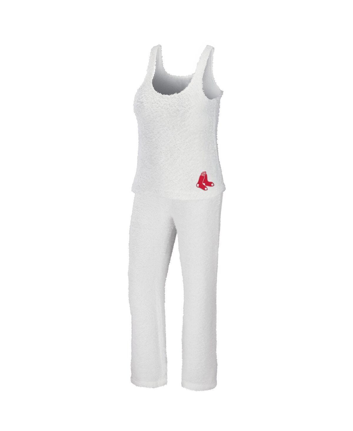 Women's WEAR by Erin Andrews Cream San Francisco 49ers Cozy Scoop Neck Tank Top & Pants Sleep Set, Size: XL, Beige Product Image