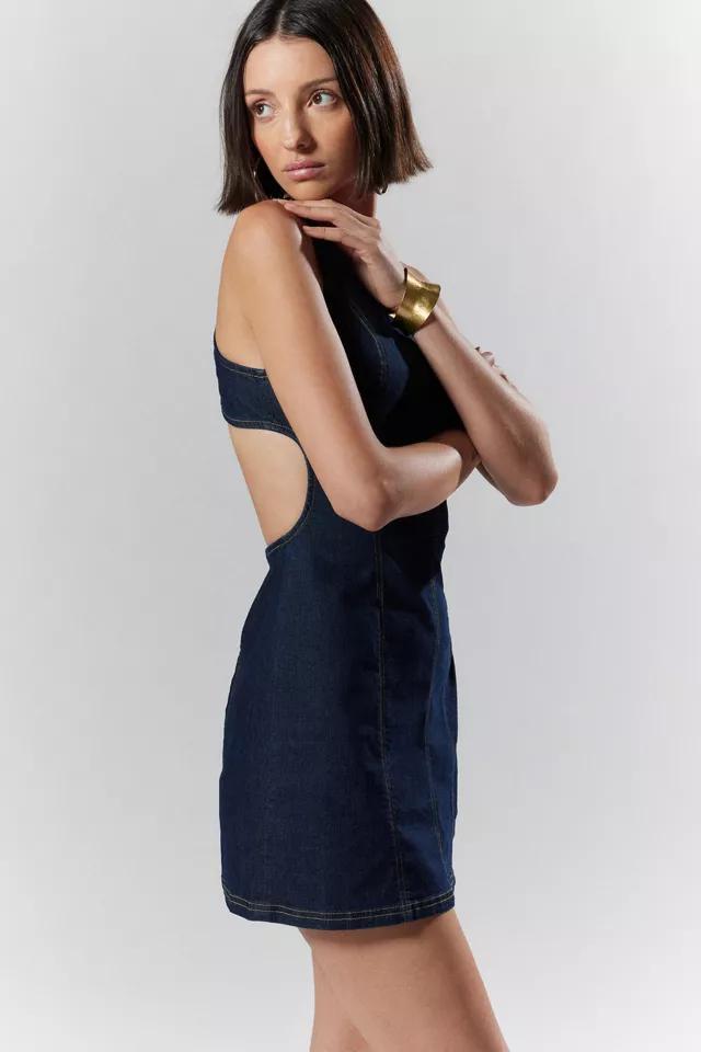 Silence + Noise Lilith Denim Cutout Shift Dress Product Image