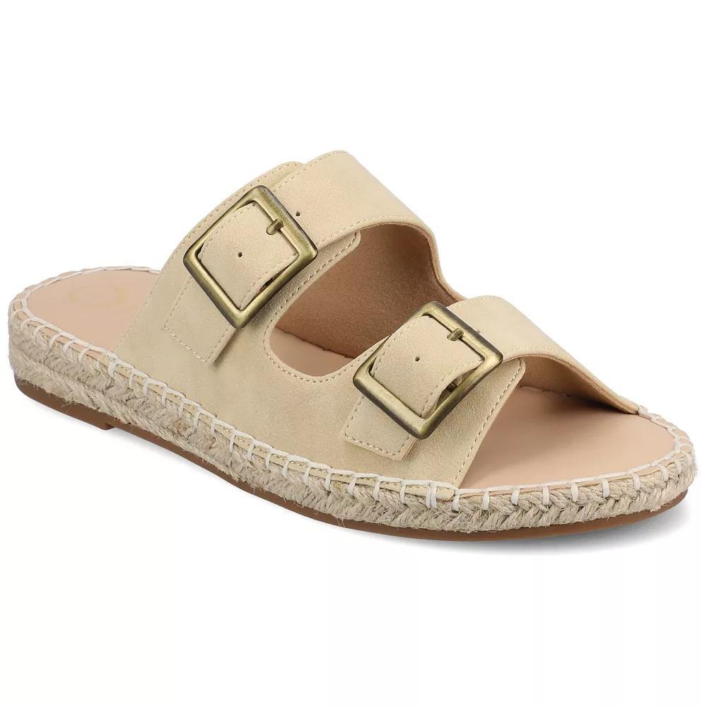 Journee Women's Tresah Double Strap Espadrille Sandals, Size: 8.5, Beige Product Image