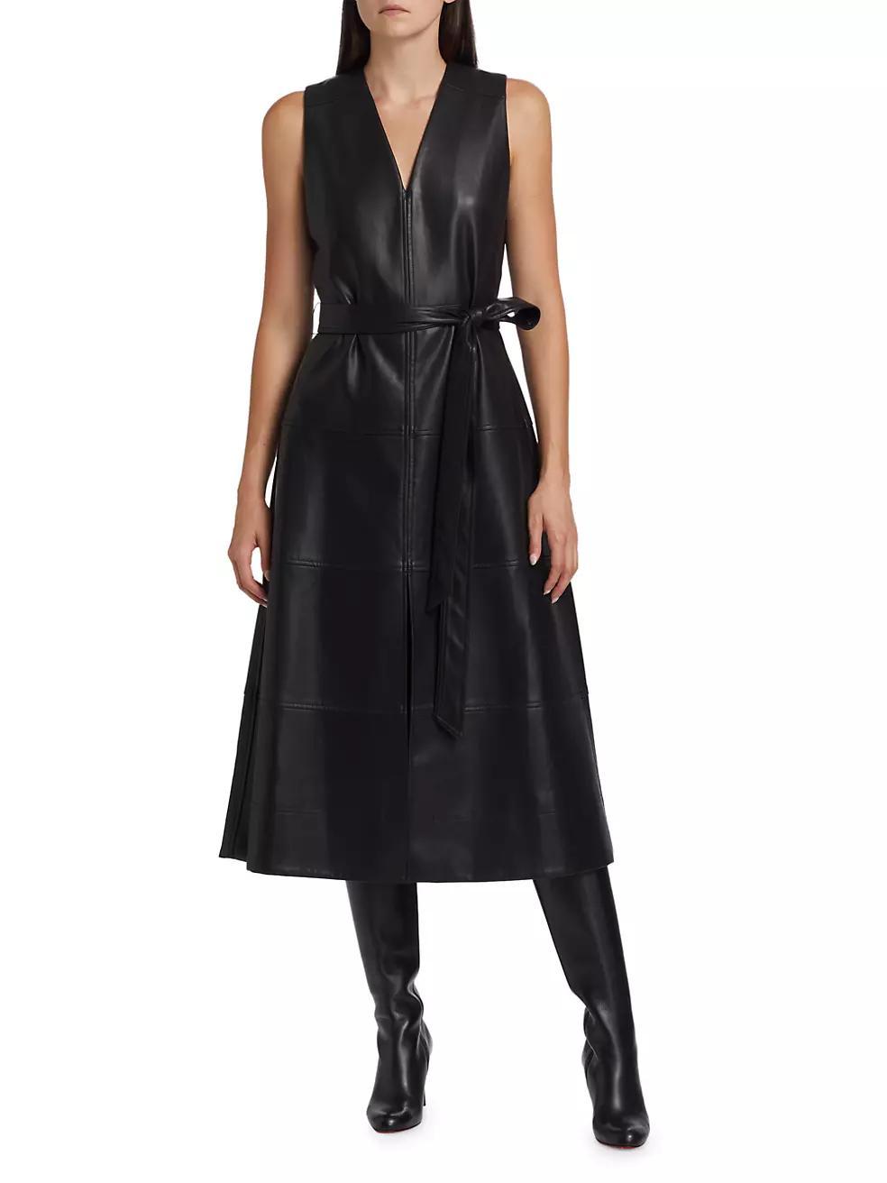Reinella Faux Leather Dress Product Image