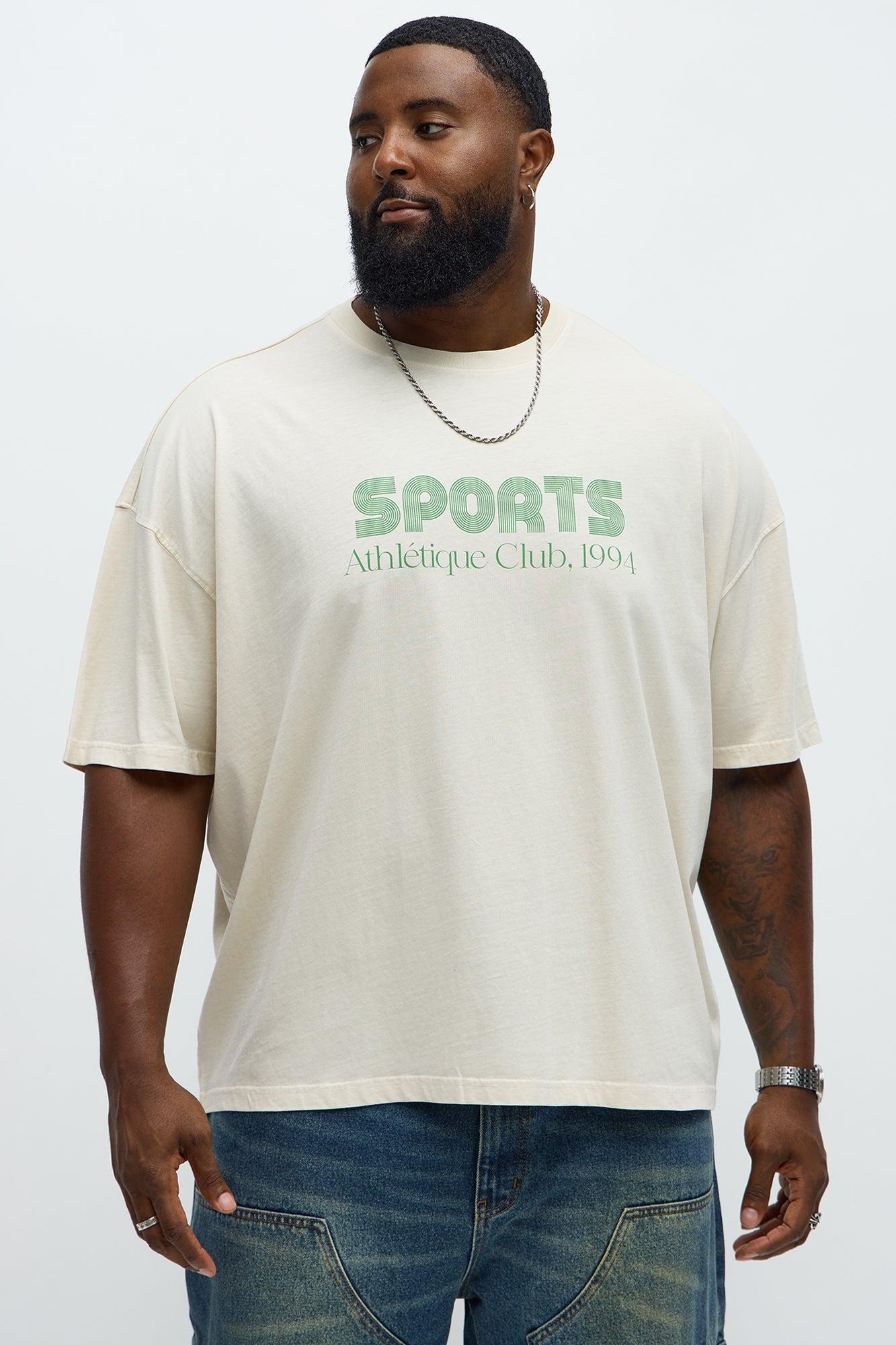 Sports Athletique Club Oversized 1994 Short Sleeve Tee - Cream Product Image