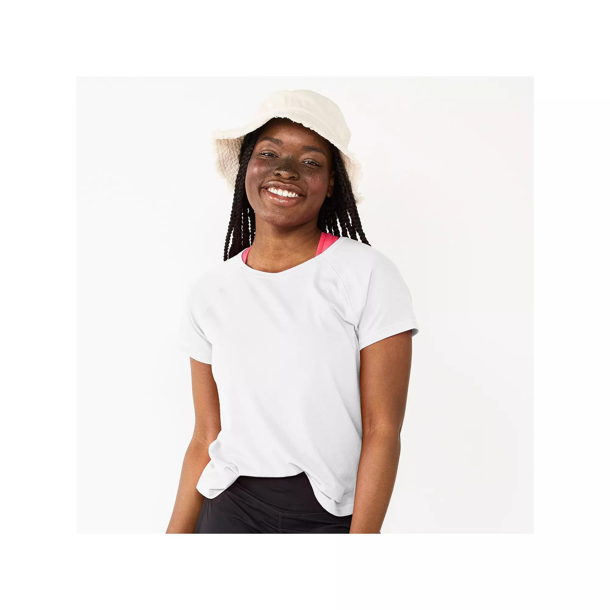 Women's Tek Gear® Core Raglan Tee, Size: Medium, Modern White Product Image