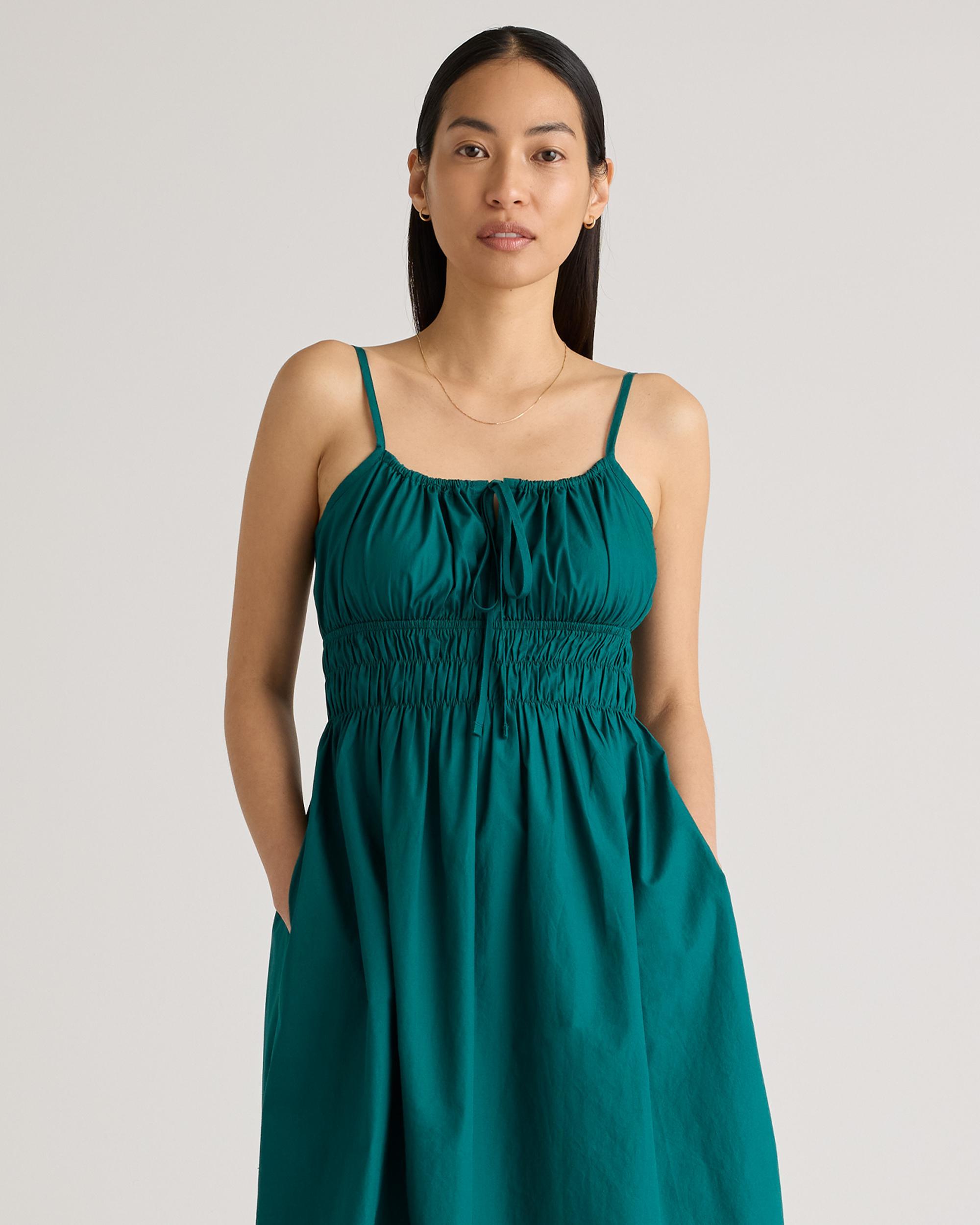 Quince | Women's Keyhole Midi Dress Size XS, Organic Cotton Product Image