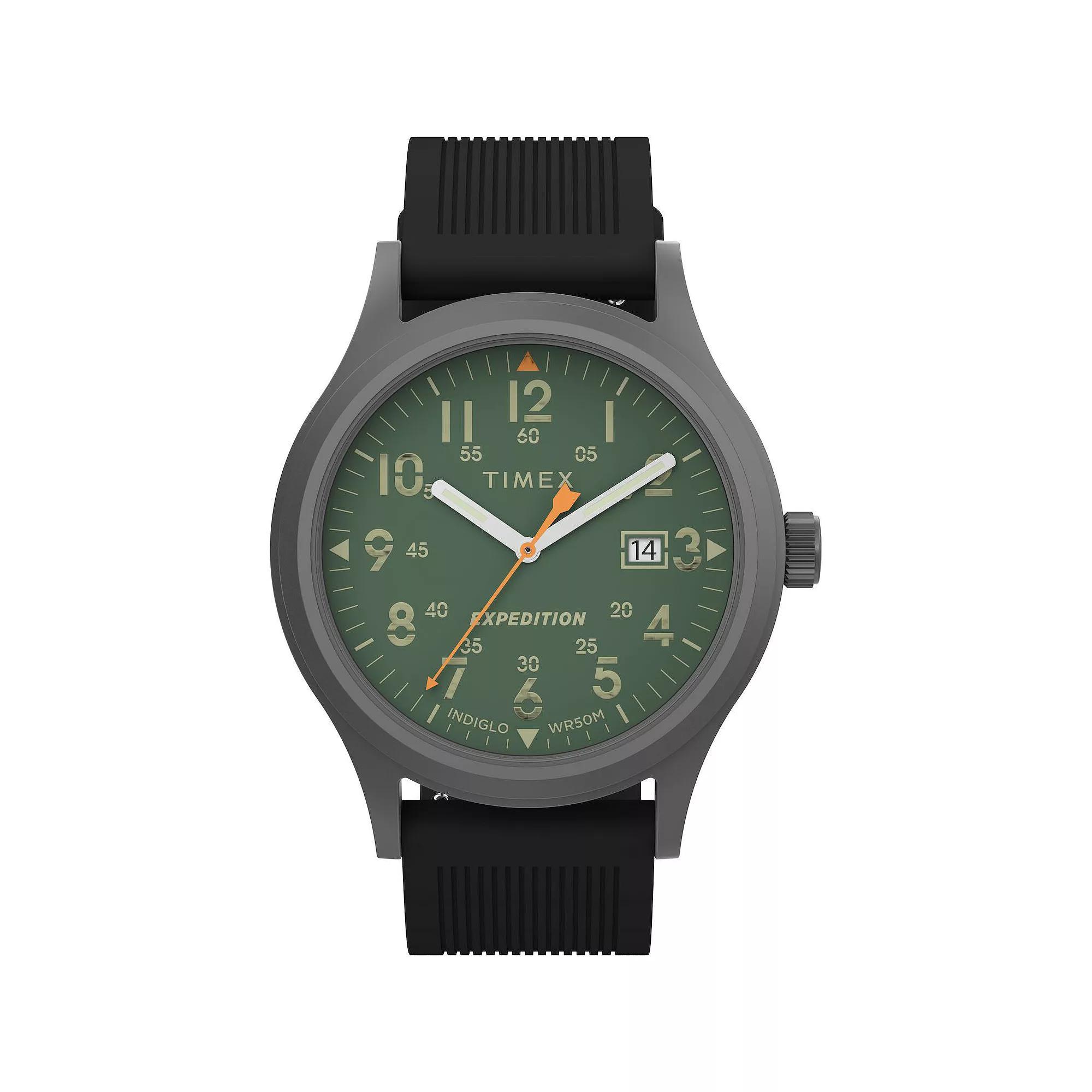 Timex® Men's Expedition Scout Silicone Strap Watch - TW4B30200JT, Size: 40 mm, Black Product Image