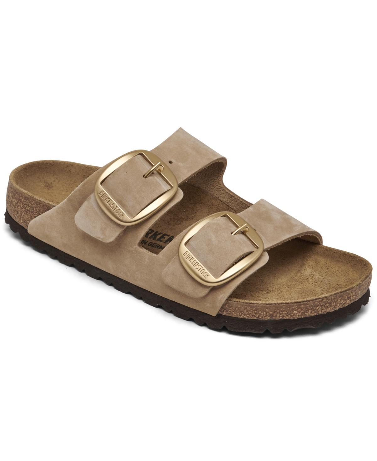 Birkenstock Womens Arizona Oiled Leather Big Buckle Detail Slide Sandals Product Image