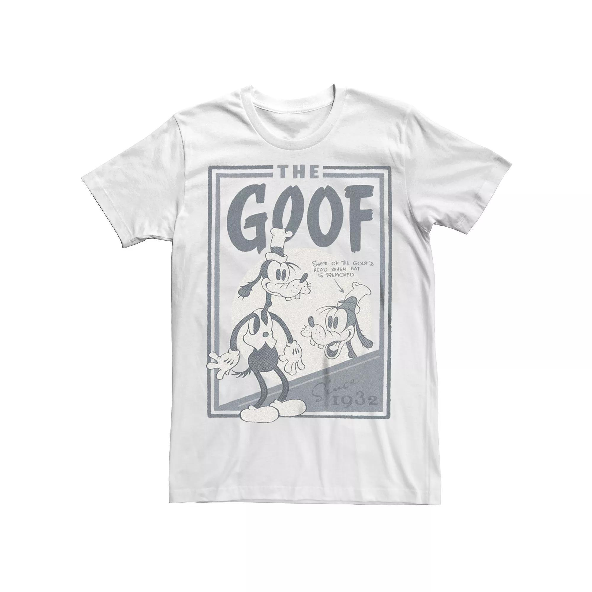 Disney 100 The Goof Since 1932 Stamp Men's Tee, Size: XS, White Product Image