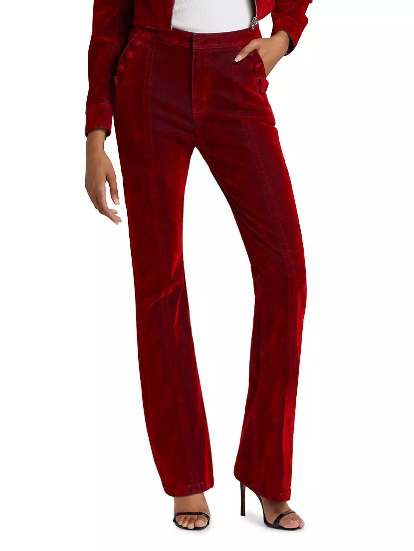 Flocked Denim Suzette Pants Product Image