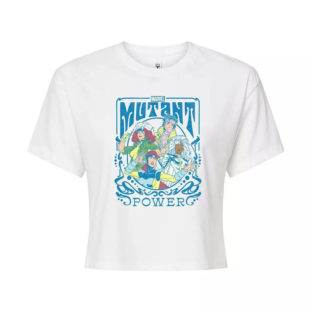 Juniors Marvel X-Men Mutant Power Girl Group Cropped Tee, Girls Product Image