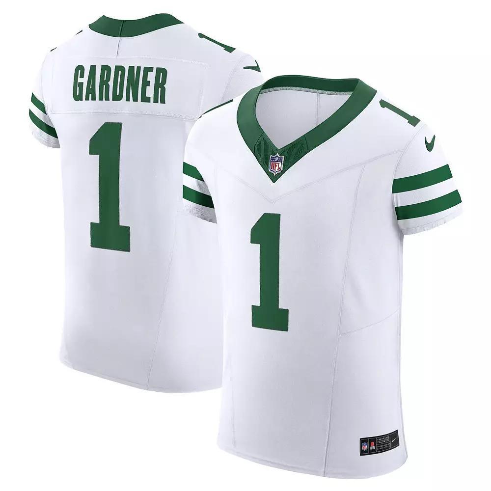 Men's Nike Ahmad Sauce Gardner White New York Jets Alternate Vapor F.U.S.E. Elite Jersey, Size: 48 Product Image