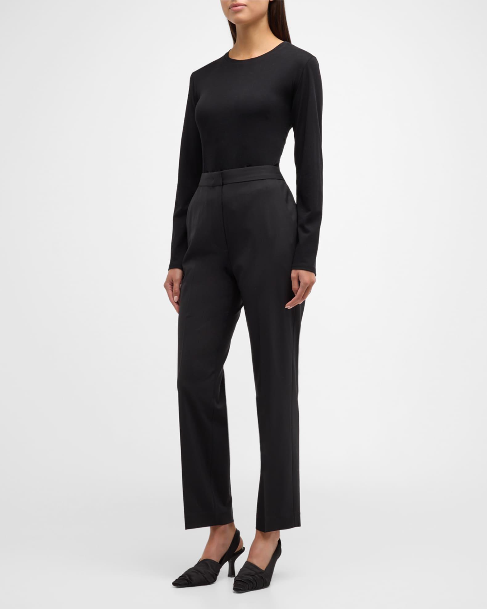 High-Rise Straight-Leg Crop Cigarette Pants Product Image