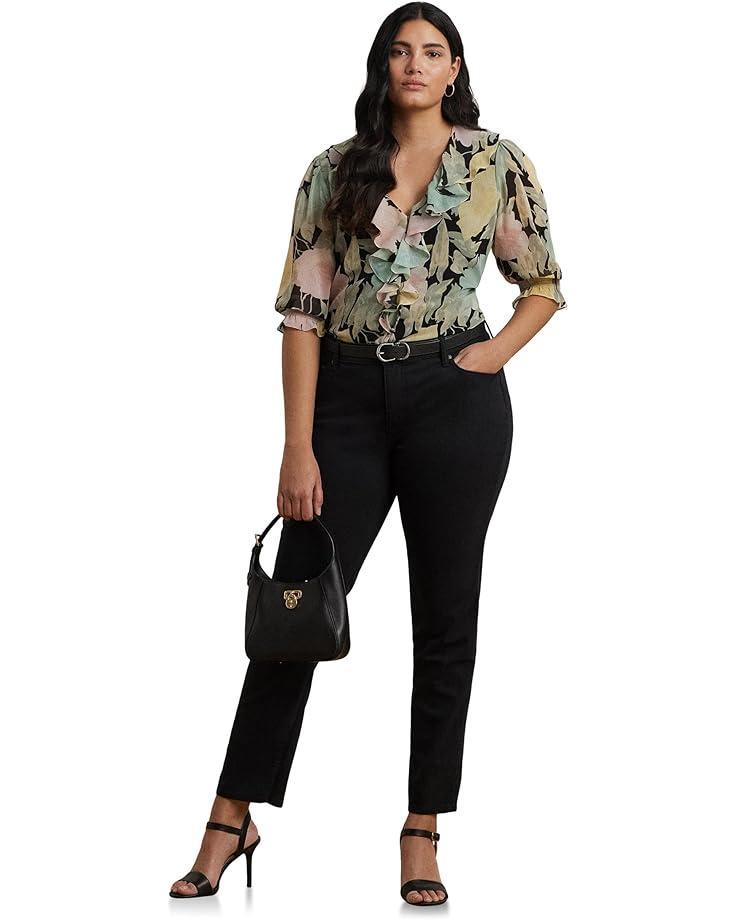 V-Neck Ruffle Sleeve Blouse Product Image