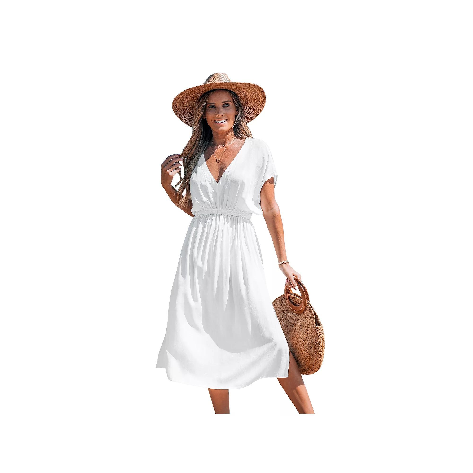 Women's Cupshe Midi Cover-Up Dress, Size: Small, White Product Image