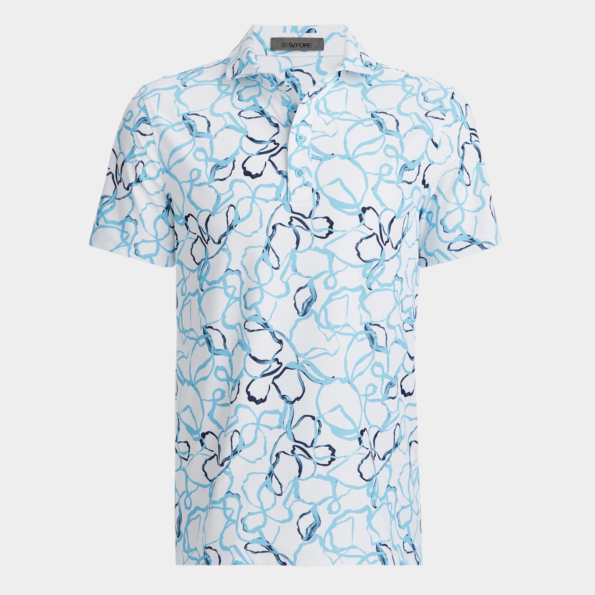 LTD RELEASE 2025 U.S. OPEN WATERCOLOUR FLORAL TECH PIQUÉ POLO Product Image