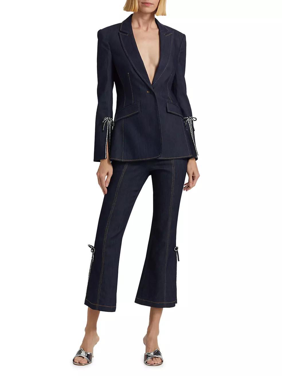 Ayleen Crystal-Embellished Crop Pants Product Image