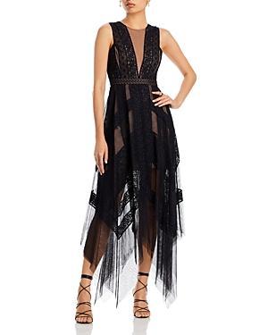 Bcbgmaxazria Andi Lace Trim Evening Dress Product Image
